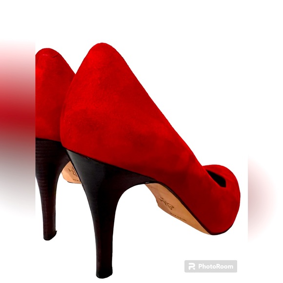 Cole Haan Nike air red suede pumps, size 9 - Picture 4 of 12